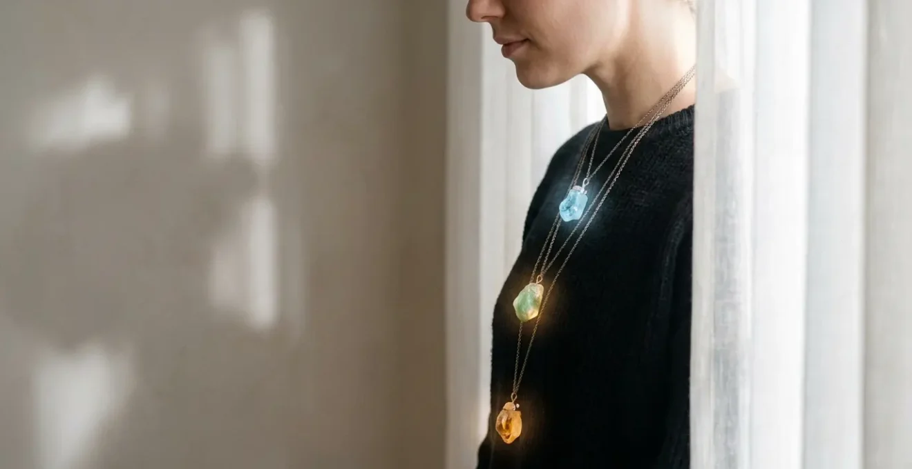 Amuleto posicionado en diferentes chakras para protección energética específica