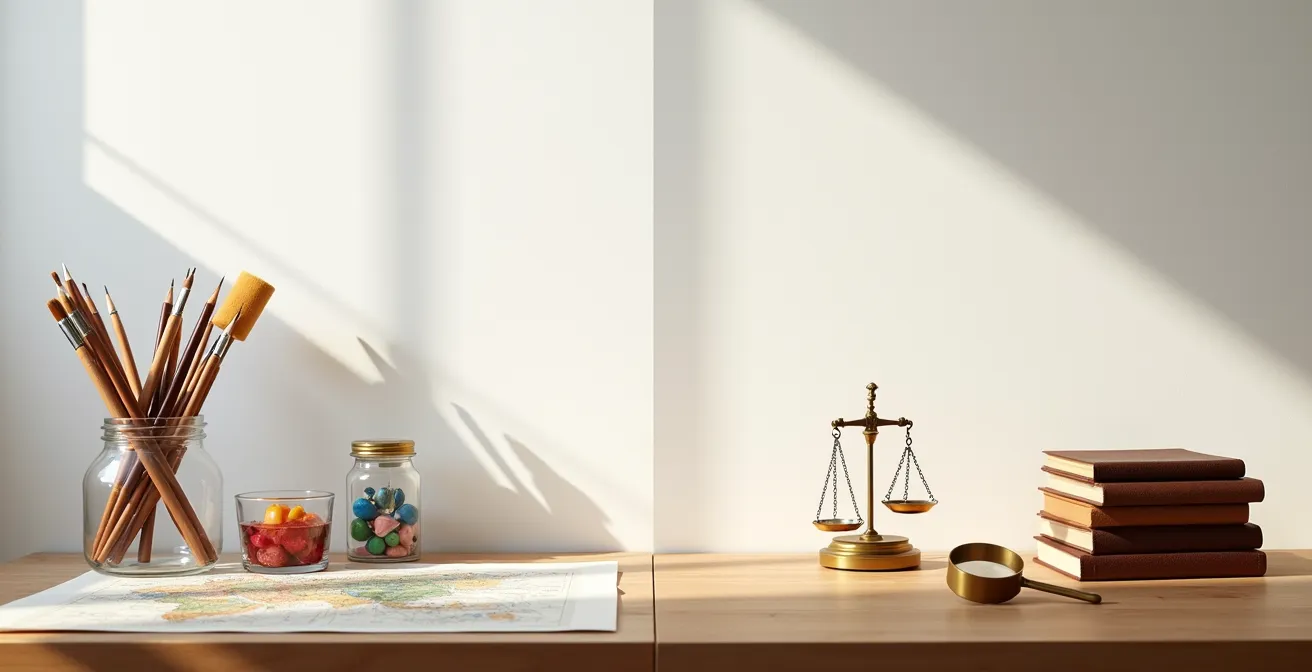 Representación visual de los arquetipos profesionales dinámicos según la numerología