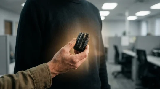 Escudo energético con turmalina negra para protección en ambientes tóxicos